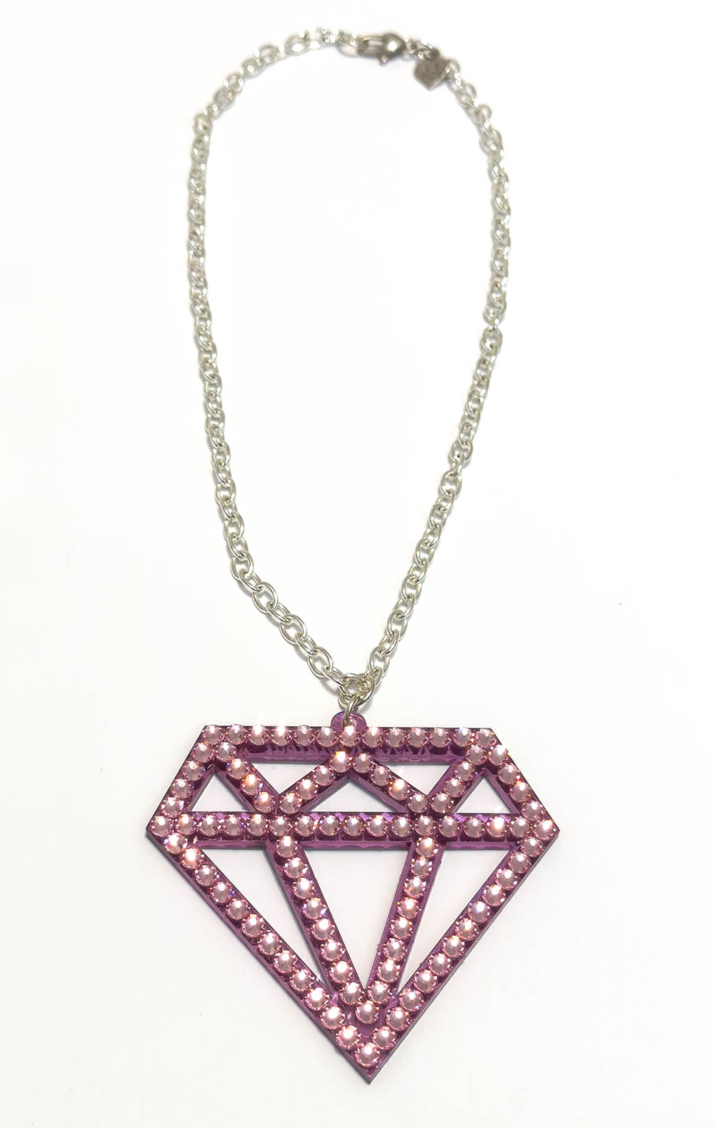 Strawberry Milk Diamond Necklace