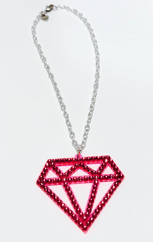 Hot Pink Diamond Necklace - OG Series