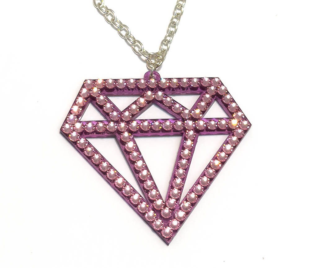 Strawberry Milk Diamond Necklace