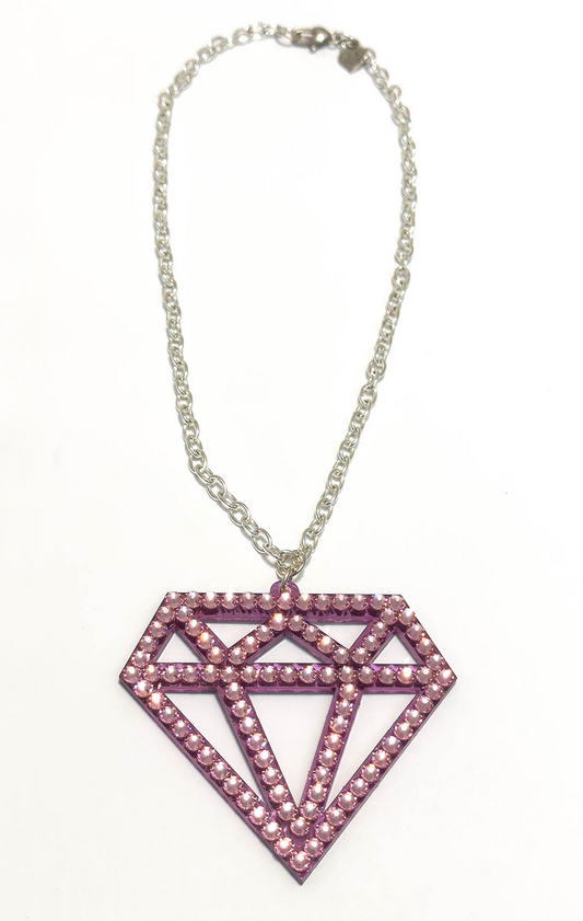 Strawberry Milk Diamond Necklace